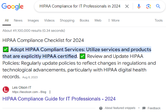 HIPAA IT Compliance