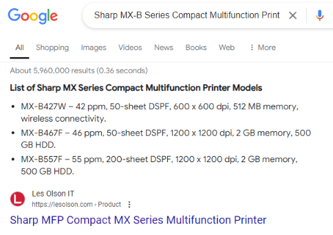 Sharp Compact MFP