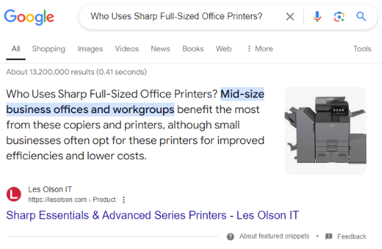 Who Uses Sharp Full-Sized Printers